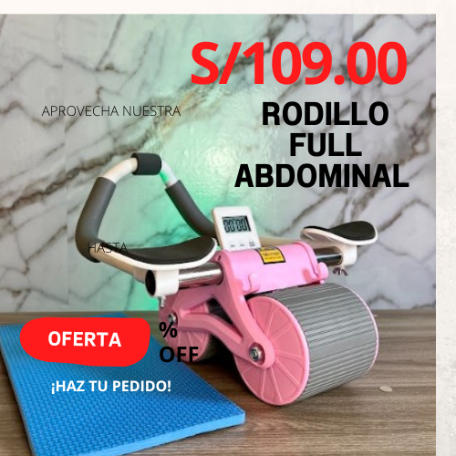 RODILLO ABDOMINAL  PREMIUM + CRONOMETRO -DELIVERY GRATIS