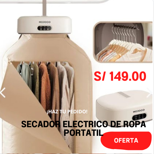 SECADOR ELECTRICO DE ROPA- PORTATIL +DELIVERY GRATIS