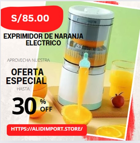 Exprimidor De Naranja Eléctrico Portátil Recargable + DELIVERY GRATIS